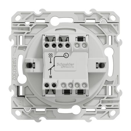 S530233 Schneider Electric Grey Rocker Switch, 2 Way, 1 Gang, Odace