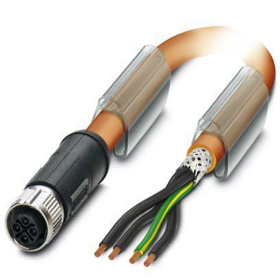 1424098 Phoenix Contact Female 4 way Straight Socket M12 to Female Free End Sensor Actuator Cable, 5 m