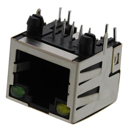 615008137421 Wurth Elektronik WR-MJ Series Female RJ45 Connector, PCB Mount Right Angle