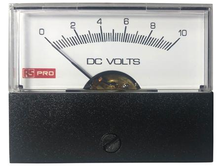 186-2533 RS PRO Analogue Panel Ammeter DC, 57mm x 44mm, ±1.5 % Moving Coil