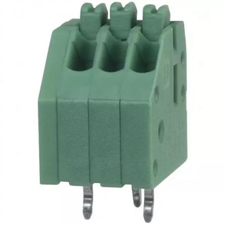 1990012 Phoenix Contact PTSA 0.5/ 3-2.5-Z Series PCB Terminal Block, 2.5mm Pitch, Through Hole Mount, Solder Termination
