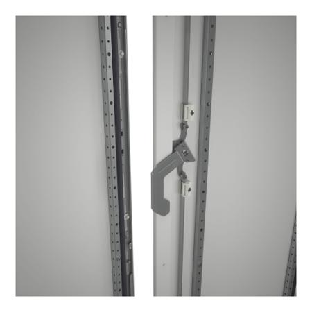 NSYSFN2012402D Schneider Electric PanelSeT SFN Series Galvanised Steel Double-Door-Door Floor Standing Enclosure, Plain Door Door,