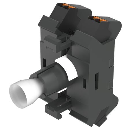 704.952.129.3 EAO 704.9 Series Contact & Light Block for Use with Push Button Contact Block, 24, White Light, Push In Terminal