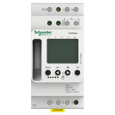 CCT15483 Schneider Electric Digital DIN Rail Time Switch 230 V ac, 1-Channel