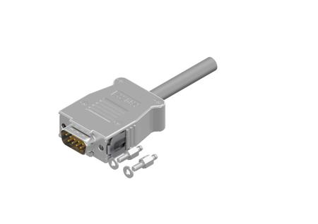 16-512340 Amphenol Industrial 16-5123 9 Way Cable Mount D-sub Connector Plug, with Snap locks