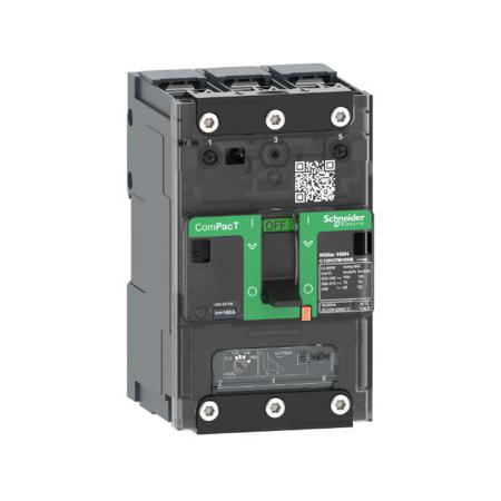 C12B3TM125B Schneider Electric, ComPacT MCCB 3P 125A, Fixed Mount