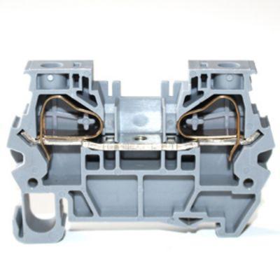 262-4346 RS PRO Grey Feed Through Terminal Block, 6mm², 1-Level, Spring Termination