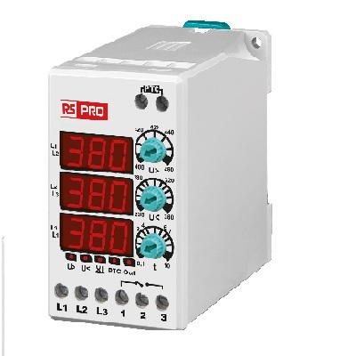 434-520 RS PRO Voltage Monitoring Relay, Three Phase, 1NO/1NC, 230 → 460V ac, DIN Rail or Panel
