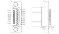 1589567-1 TE Connectivity  15 Way Vertical Board Mount D-sub Connector, 0.64mm Pitch, with Screw
