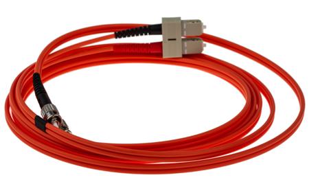 FIBSTSC3 StarTech.com ST to SC Duplex Multi Mode OM1 Fibre Optic Cable, 62.5/125μm, Orange, 3m