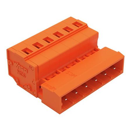 231-636 WAGO 231 Series Pluggable Connector, 6-Pole, Male, 6-Way, Snap-In, 12A