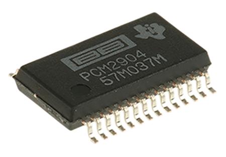 PCM2904DB , Audio Codec IC, 2-Channel, 28-Pin SSOP