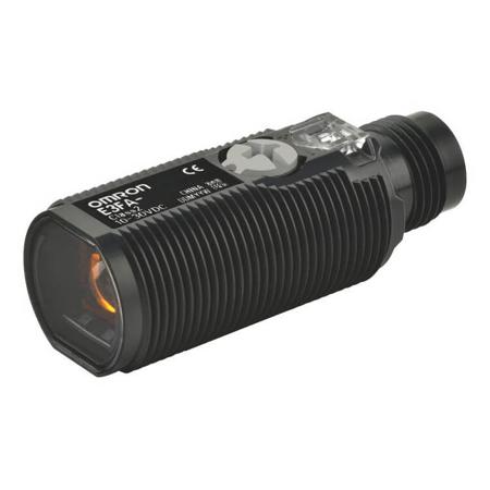 E3FA-RP22 Omron Retroreflective Photoelectric Sensor, Barrel Sensor, 0 → 500 mm Detection Range