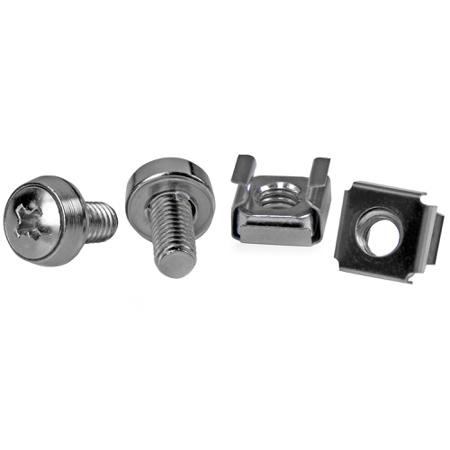 CABSCREWM6 StarTech.com Mounting Screws and Cage Nuts for Use with Server Racks and Cabinets, M6 Thread, 50 Piece(s), 19 x 6 x 17mm