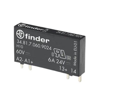 34-81-7-060-9024 Finder 6 A SPNO Solid State Relay, PCB Mount, 24 V dc Maximum Load