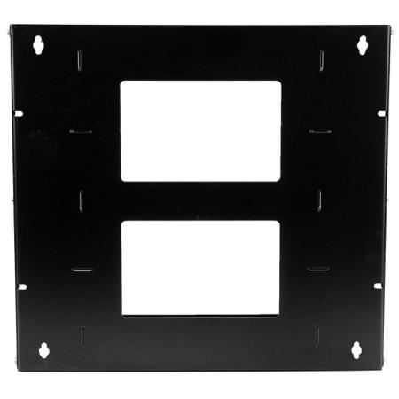 WALLSHELF8U 8U Server Rack With Steel 2-Post Frame in Black