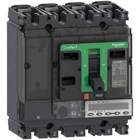 C10V45E100 Schneider Electric, ComPacT MCCB 4P 100A, Fixed Mount