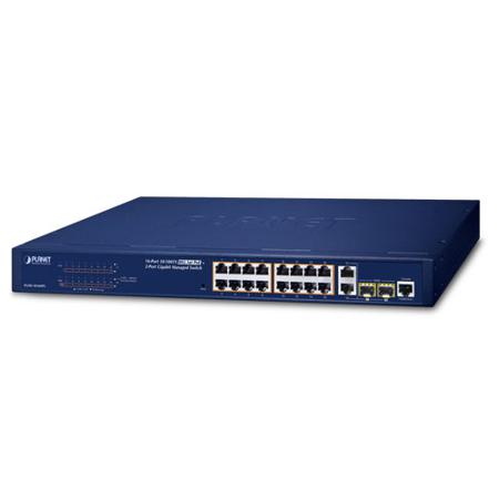 FGSW-1816HPS Planet , Managed Switch 16 Port Network Switch With PoE RJ-45
