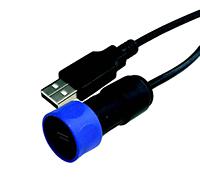 PXP4040/B/2M00 Bulgin USB 2.0, Male USB A to Male Micro USB B, 2m