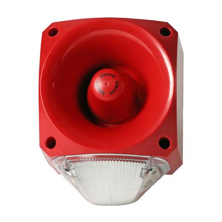 PNC-0228 Klaxon PNC Series Clear Beacon, 110 → 230 V, IP66, Fixed Mount, 120dB at 1 Metre