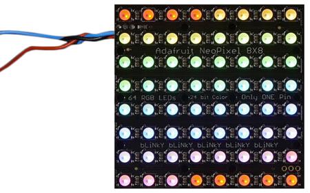 2872 Adafruit , NeoPixel NeoMatrix 64 RGBW Cool White LED Matrix Module