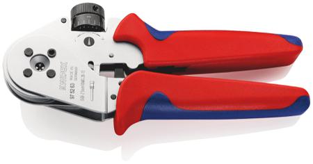 97 52 63 Knipex 97 Hand Ratcheting Four-Mandrel Crimping Pliers for Turned Contacts, 0,08 → 2,5mm² Wire