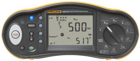 FLK-1664FC UK Fluke 1664FC Multifunction Tester, 50 V, 100 V, 250 V, 500 V, 1000 V , Earth Resistance Measurement With BLE, USB
