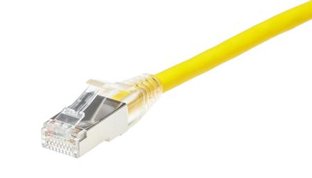 RJ45C6AYL-2-0M HellermannTyton Connectivity Cat6a RJ45 to RJ45 Ethernet Cable, S/FTP, Yellow, 2m