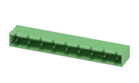 1766301 Phoenix Contact, 7.62mm Pitch, GMSTBA 2.5/ 9-G-7.62, 9 Way, Right Angle, Pluggable Terminal Block, Header, Through