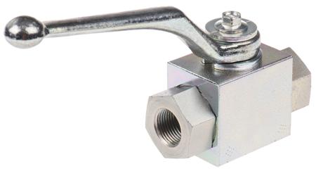 297-5833 RS Pro Zinc Passivated Steel Line Mounting Hydraulic Ball Valve G 3/8