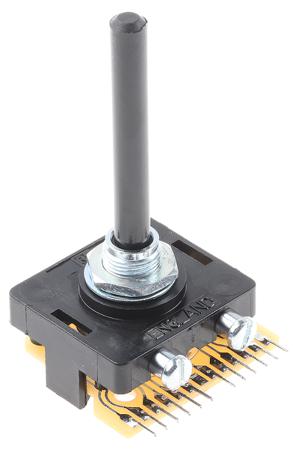 PT6422 Lorlin, 5 Position SPST Rotary Switch, 500 mA @ 250 V, Through Hole