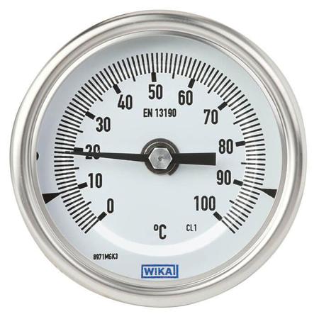 48755244 WIKA Dial Thermometer 0 → 80 °C,