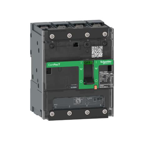 C11F4TM050B Schneider Electric, ComPacT MCCB 4P 50A, Fixed Mount
