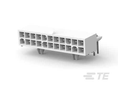 1-794107-0 TE Connectivity MATE-N-LOK Series Right Angle Board Mount PCB Header, 22 Contact(s), 4.14mm Pitch, 2 Row(s), Shrouded