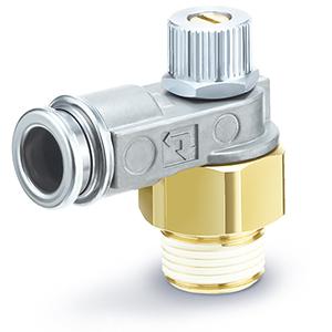 ASB2201-G01-08BD SMC ASB-D Series Threaded Speed Controller, G 1/8 Male Inlet Port x 8mm Tube Outlet Port,