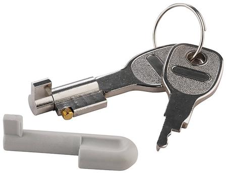 21008310-SHLO-302 Bopla Silver Steel Cylinder Lock, Push Unlock