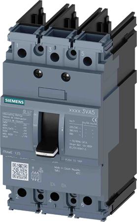 3VA5111-6ED31-0AA0 Siemens, SENTRON MCCB 3P 110A, Breaking Capacity 65 kA