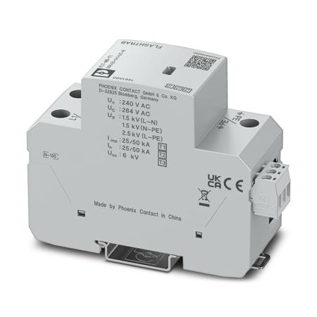 1461300 Phoenix Contact 1 Phase Surge Arrester, 25kA, 264V ac, DIN Rail Mount