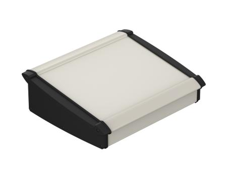 92385250.HMT1 Bopla Alu-Topline Series Natural Anodized ABS, Aluminium Desktop Enclosure, Sloped Front, 232.60 x 250 x 86.20mm