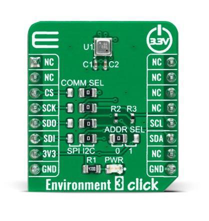 MIKROE-4893 MikroElektronika Environment 3 Click Add On Board for BME688 MikroBus