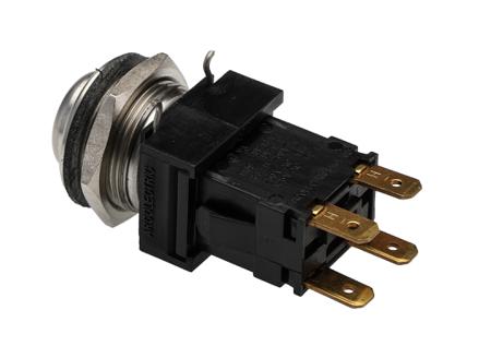 H8350RPAAA Arcolectric (Bulgin) Ltd Latching Push Button Switch, Panel Mount, DPDT, 19.2mm Cutout, 250V ac, IP66