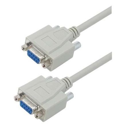 CSMN9FF-15 L-Com Female DB9 to Female DB9 Cable assembly, 15ft PVC