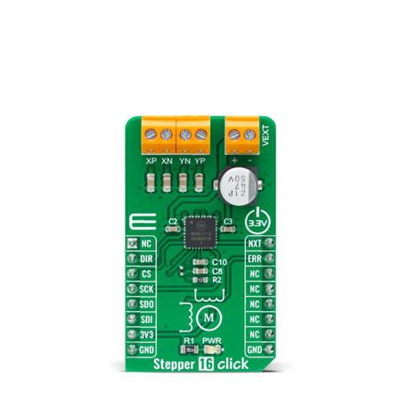 MIKROE-4751 MikroElektronika Stepper 16 Click Stepper Motor Driver for NCV70517 for mikroBUS Socket
