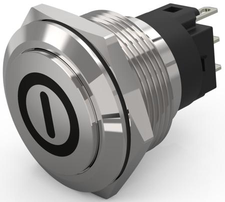 82-6161.1000.B001 EAO 82 Series Push Button Switch, Momentary, Panel Mount, 22.3mm Cutout, SPDT, 240V, IP65, IP67