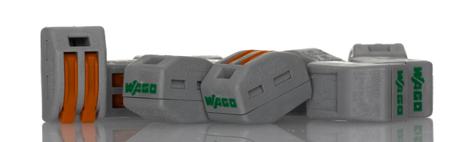 222-412 WAGO 222 Series Lever Connector, 2-Way, 32A, 28 → 12 AWG Wire, Cage Clamp Termination