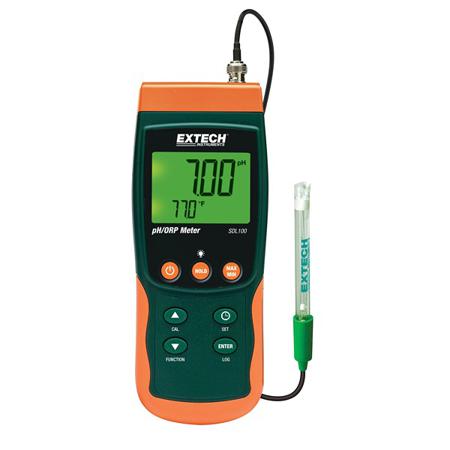 SDL100 Extech  pH Meter, ±0.02pH Accuracy, 0.01pH Resolution, 14pH Max, 65 °C Max