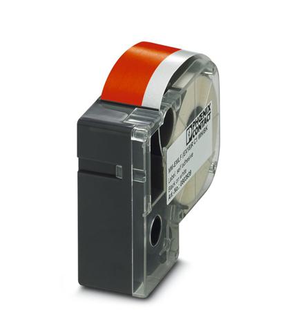 0803961 Phoenix Contact MM-EMLF White on Red Label Printer Tape, 8m Label Length