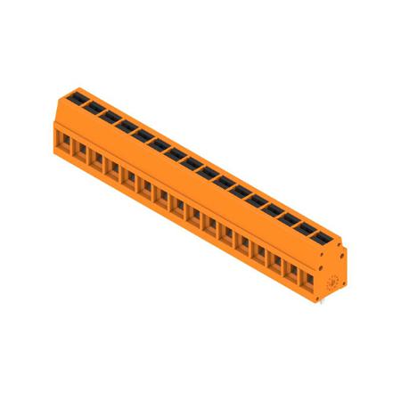 2786690000 Weidmüller  Series PCB Terminal Block, 16-Contact, 5mm Pitch, Push-In, 1-Row, Solder Termination