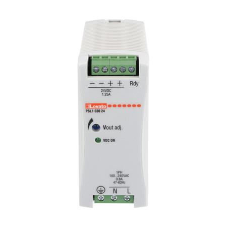 PSL103024 Lovato PSL DIN Rail Power Supply, 240V ac ac Input, 24V dc Output, 1.25A Output