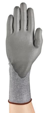 11728100 Ansell Grey HPPE, Spandex Cut Resistant Cut Resistant Gloves, Size 10, Polyurethane Coating
